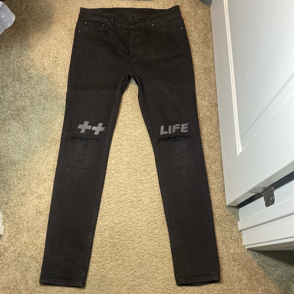 Ksubi Chitch Krow Kross Ripped Slim Fit Jeans 33”